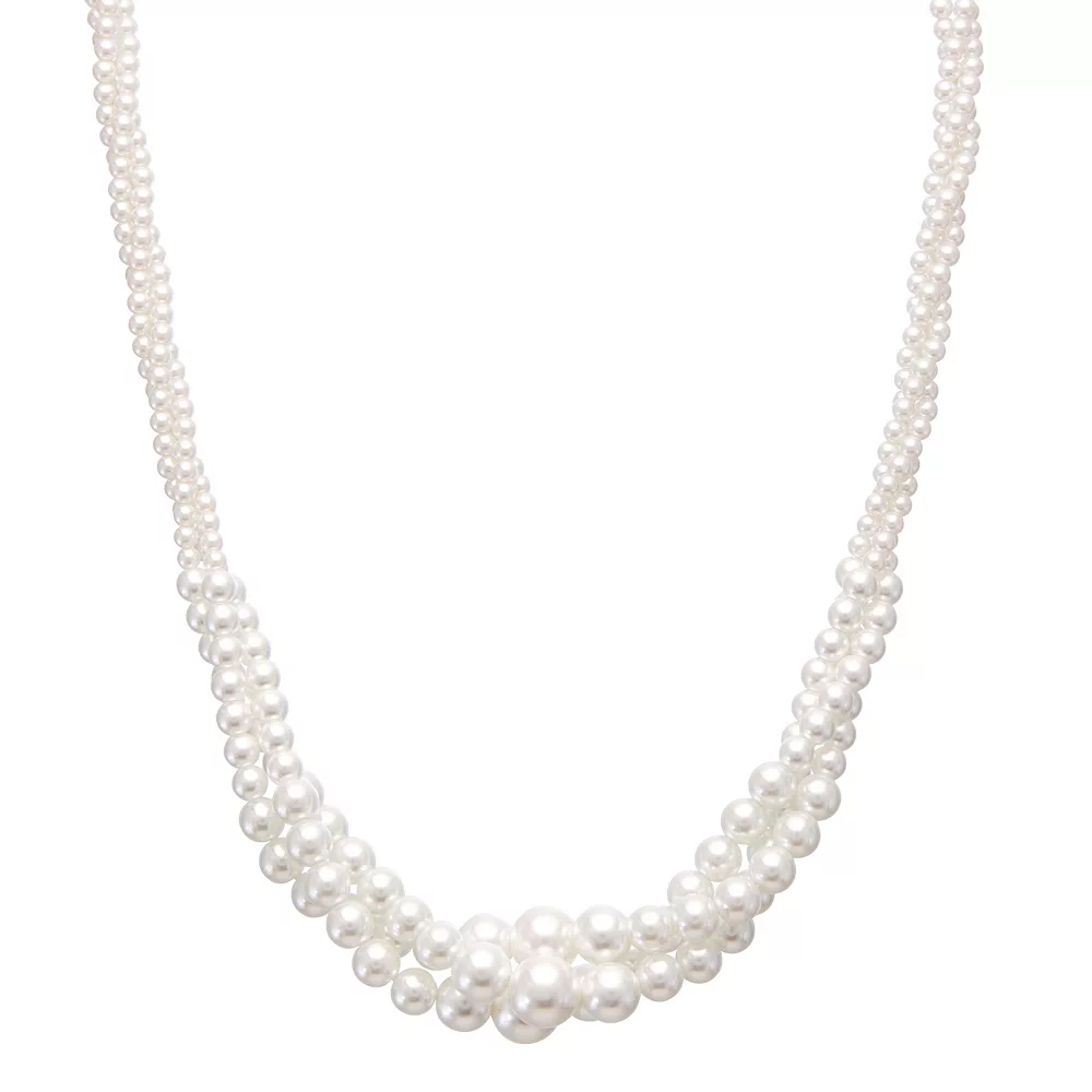 Simply Vera Vera Wang Twisted Simulated Pearl Collar Necklace