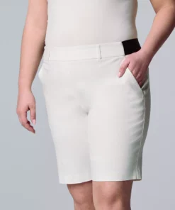 Plus Size Simply Vera Vera Wang City Twill Shorts