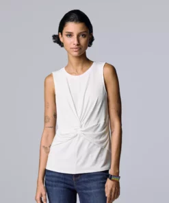 Women's Simply Vera Vera Wang Twist-Front Tank