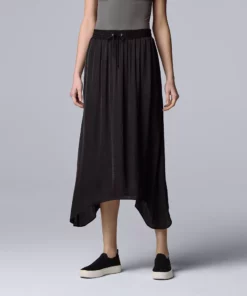 Women's Simply Vera Vera Wang Sharkbite-Hem Midi Skirt