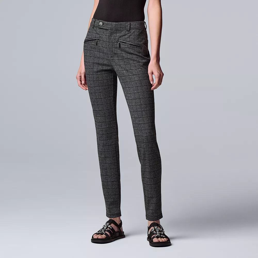Women's Simply Vera Vera Wang High-Rise Ponte Skinny Pants - Image 2
