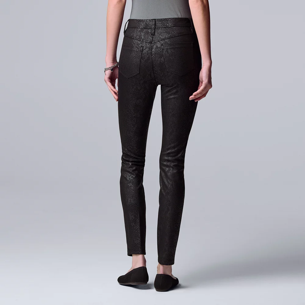 Women's Simply Vera Vera Wang High-Rise Ponte Skinny Pants - Image 7