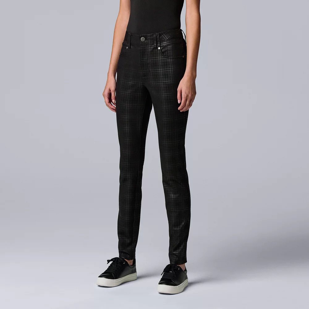 Women's Simply Vera Vera Wang High-Rise Ponte Skinny Pants - Image 4