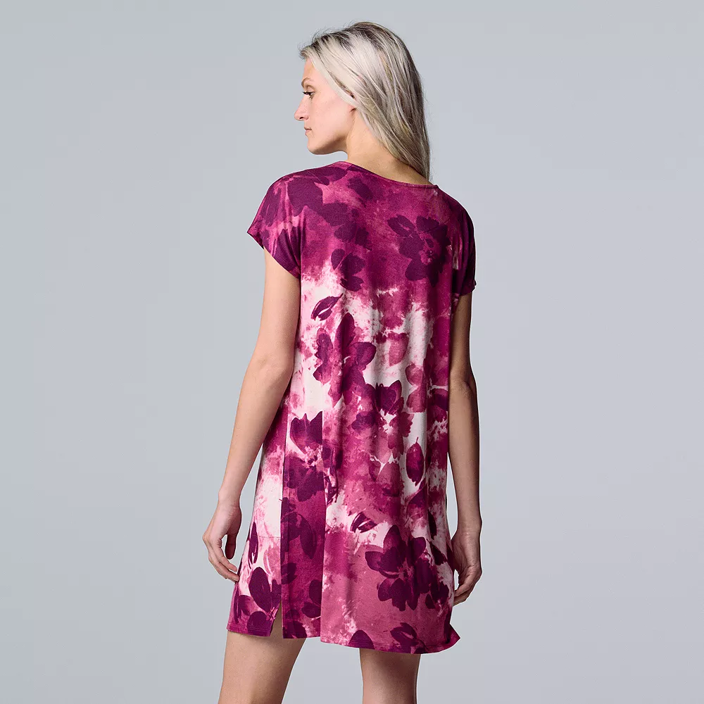 Women's Simply Vera Vera Wang Short Sleeve Sleepshirt - Image 2