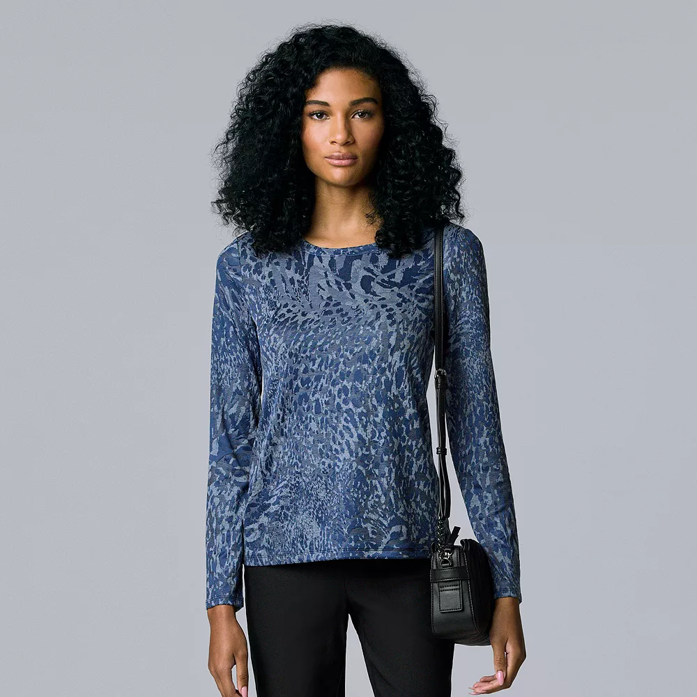 Women's Simply Vera Vera Wang Textured Crewneck Tee