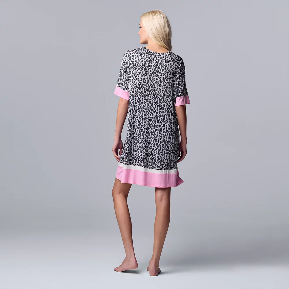 Women's Simply Vera Vera Wang Short Sleeve Sleepshirt - Image 3