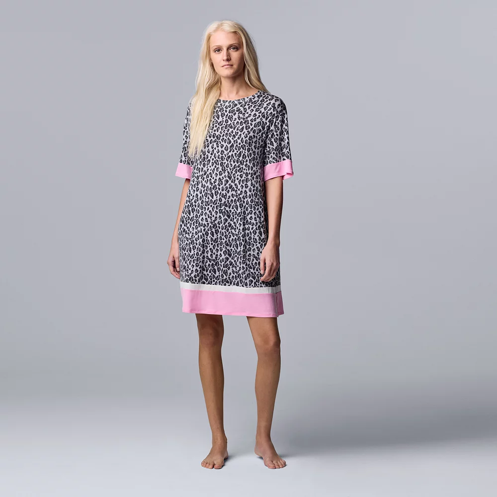 Women's Simply Vera Vera Wang Short Sleeve Sleepshirt