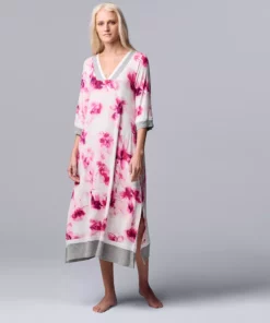 Women's Simply Vera Vera Wang 3/4 Sleeve Maxi Caftan