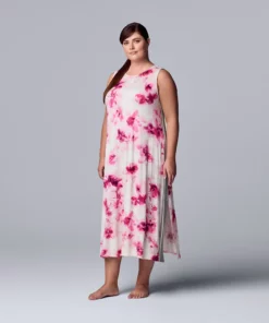 Plus Size Simply Vera Vera Wang Maxi Chemise