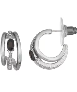 Simply Vera Vera Wang 3 Row Hoop Earrings