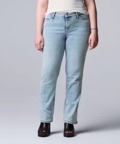 Women's Simply Vera Vera Wang Relaxed Straight-Leg Jeans