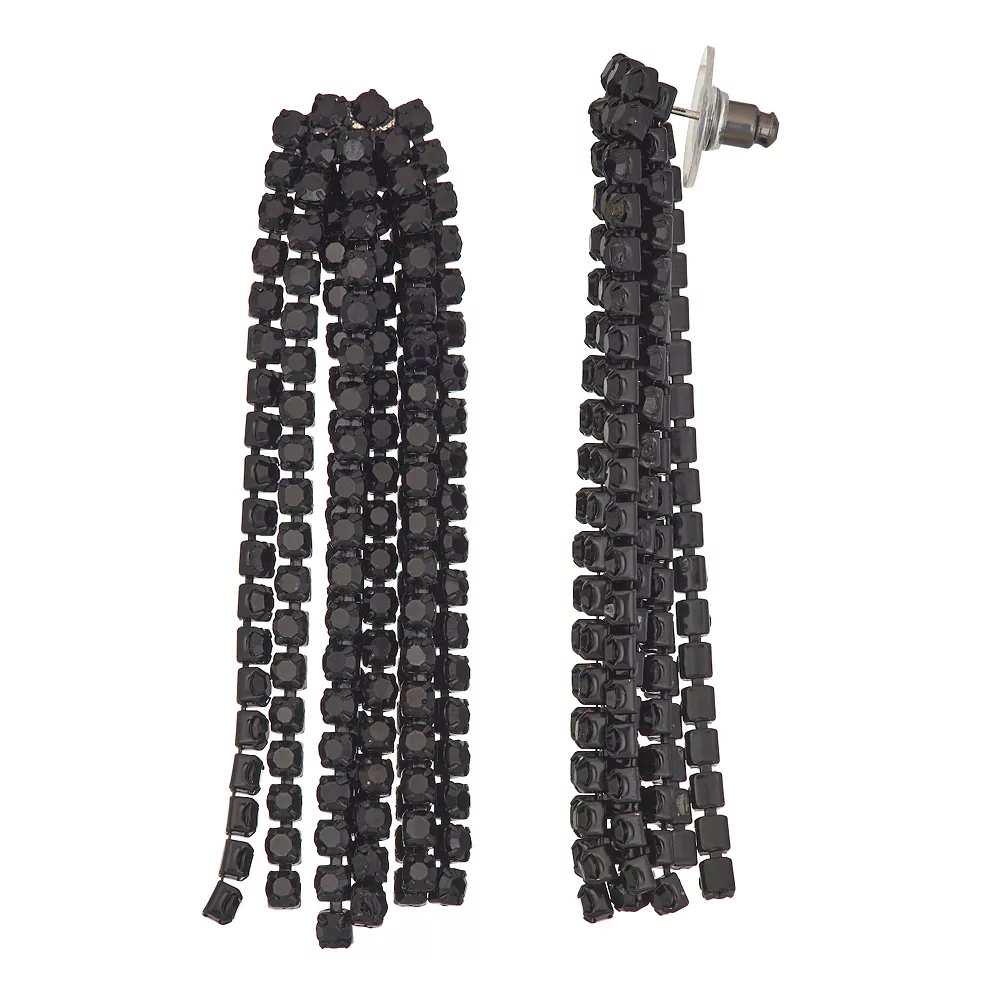 Simply Vera Vera Wang Black Waterfall Chandelier Earrings