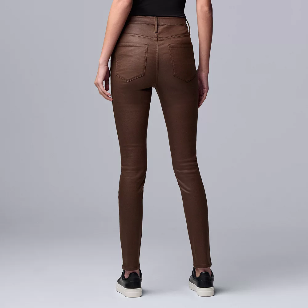 Women's Simply Vera Vera Wang Powerstretch Coated Skinny Jeans - Image 2