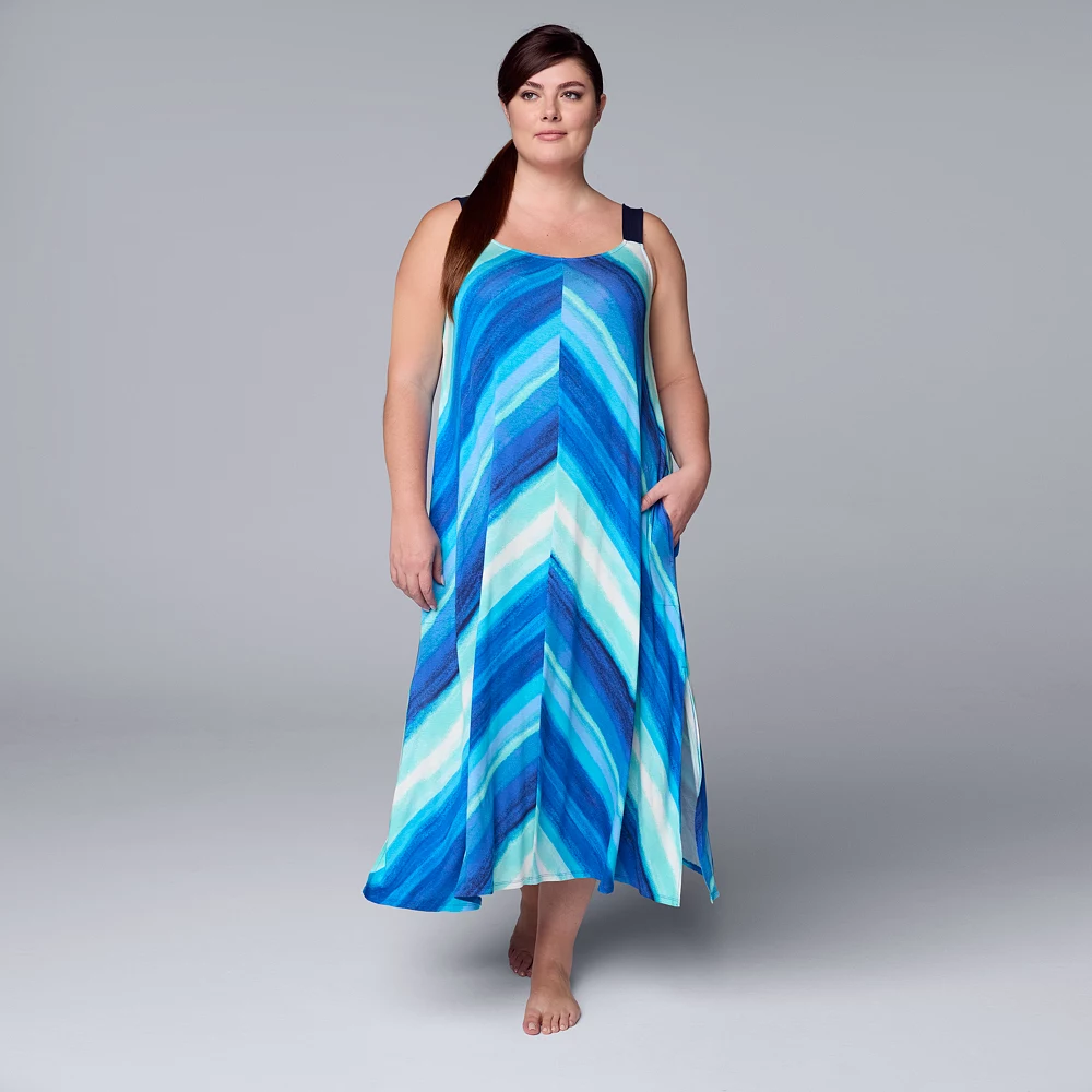 Plus Size Simply Vera Vera Wang Maxi Chemise - Image 2