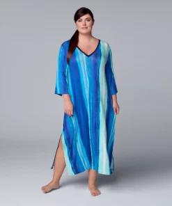 Plus Size Simply Vera Vera Wang Maxi Caftan