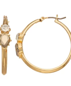 Simply Vera Vera Wang Gold Tone Hoop Earrings