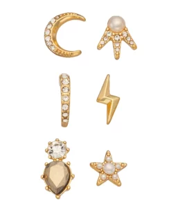 Simply Vera Vera Wang Gold Tone Celestial Earring Set