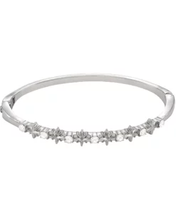 Simply Vera Vera Wang Silver Tone Hinge Bangle Bracelet
