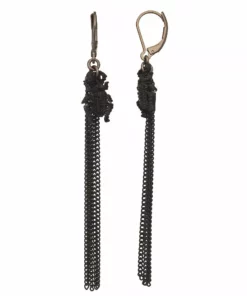 Simply Vera Vera Wang Silver-Tone Linear Chain Drop Earrings