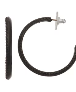 Simply Vera Vera Wang Silver-Tone 40 MM Hoop Earrings