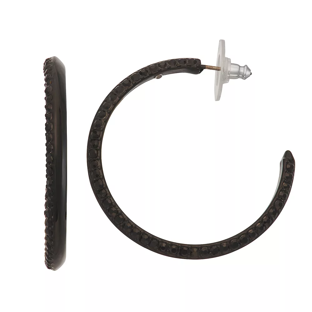 Simply Vera Vera Wang Silver-Tone 40 MM Hoop Earrings