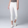 Women's Simply Vera Vera Wang Mid Rise Shaping Capri Denim Leggings