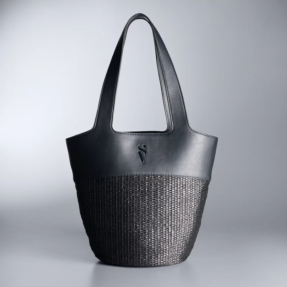 Simply Vera Vera Wang Modern Straw Tote Bag - Image 2