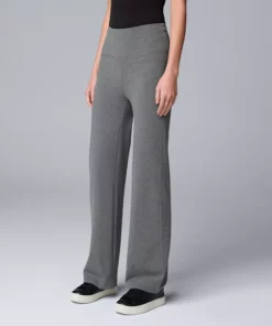 Women's Simply Vera Vera Wang High Rise Cotton Wide Leg Shaping Leggings