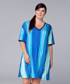 Plus Size Simply Vera Vera Wang Short Sleeve Sleepshirt