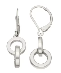 Simply Vera Vera Wang Silver Tone Link Leverback Earrings
