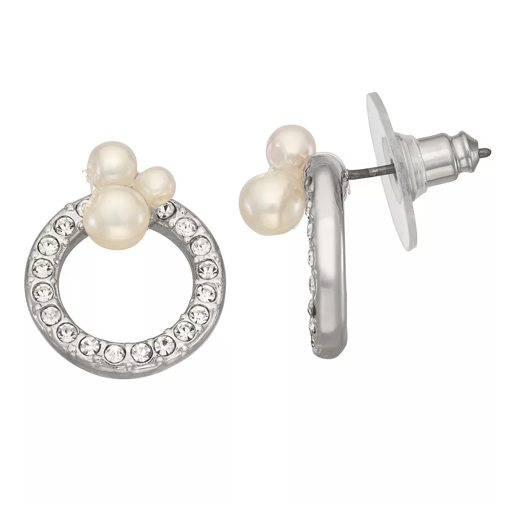 Simply Vera Vera Wang Silver Tone Post Hoop Earrings