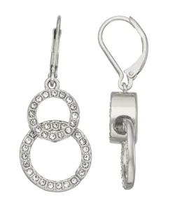 Simply Vera Vera Wang Silver Tone Link Leverback Earrings