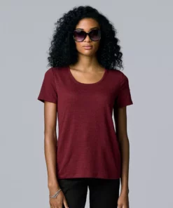 Women's Simply Vera Vera Wang Relaxed Fit Textured Tee